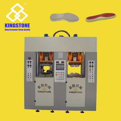 ماكينة حقن نعل الأحذية الوحيدة ذات المطاط العمودي TPU TR PVC بمحطتين