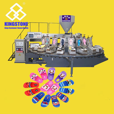 صنادل الأحذية البلاستيكية بنفخ الهواء ماكينة دوارة 120-200 زوج / ساعة