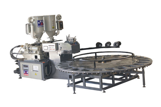 دوار مزدوج لون حذاء وحيد يجعل آلة ل اثنان كثافة بلاستيك باطن