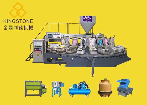 آلة صب حقن النعال البلاستيكية الأوتوماتيكية مجموعة الخط بالكامل