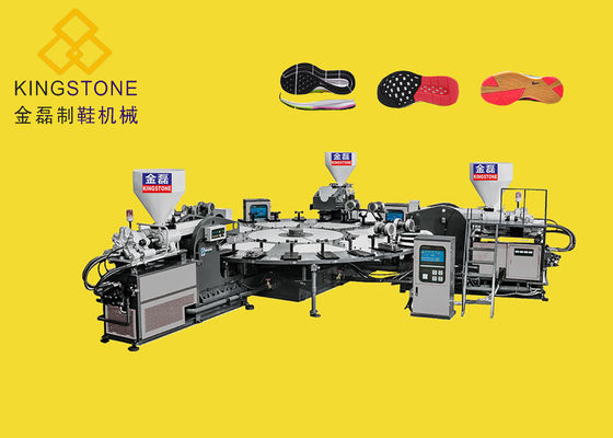 1/2/3 لون TPR PVC ماكينة صنع النعل 100-120 زوج / ساعة للأحذية البلاستيكية